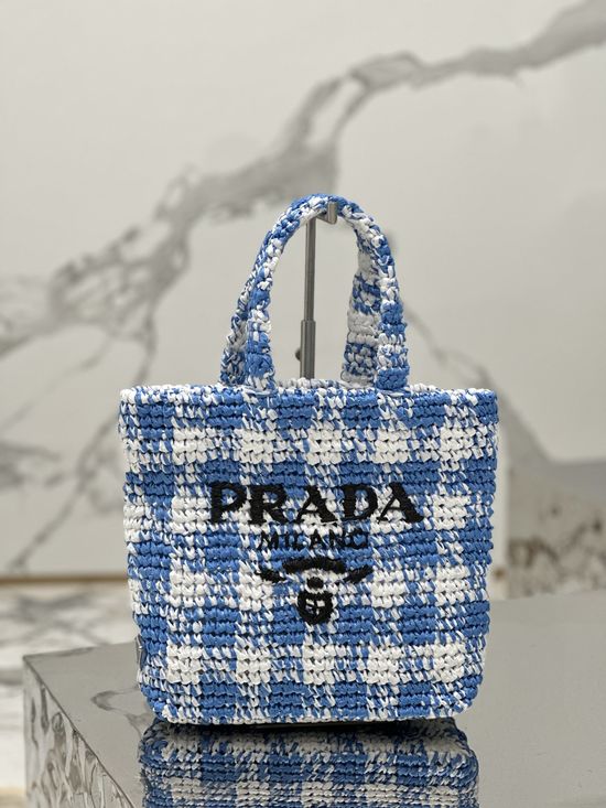 Prada Woven Raffia Tote Bag 1BG422