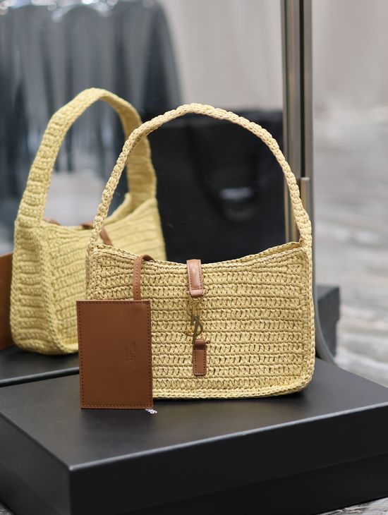 Yves Saint Laurent LE 5 A 7 Raffia Hobo Bag 657228