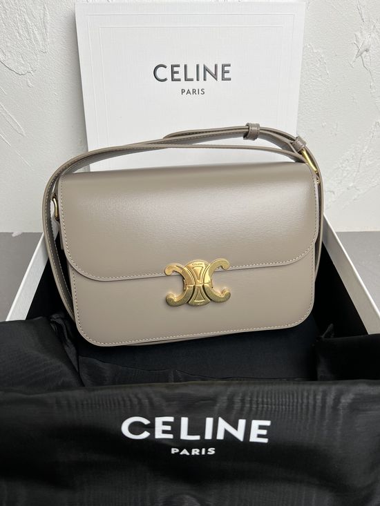 Celine Triomphe Classic Leather Shoulder Bag 187366