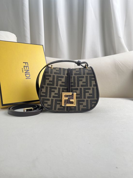 Fendi FF Small Leather Crossbody Bag 508