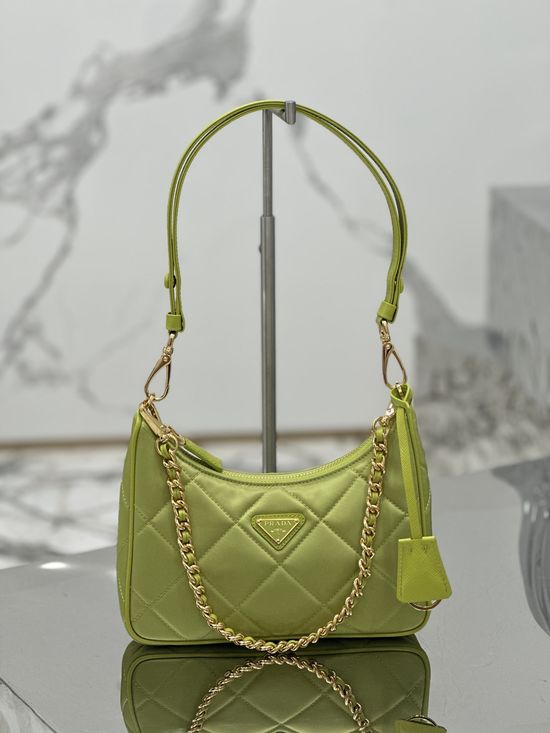 Prada Hobo Quilted Nylon Shoulder Bag 1BC204