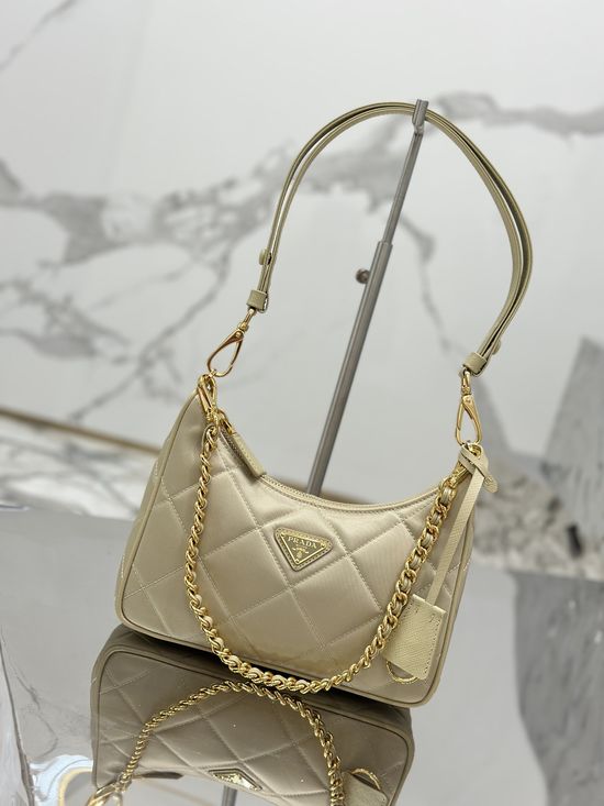 Prada Hobo Quilted Nylon Shoulder Bag 1BC204