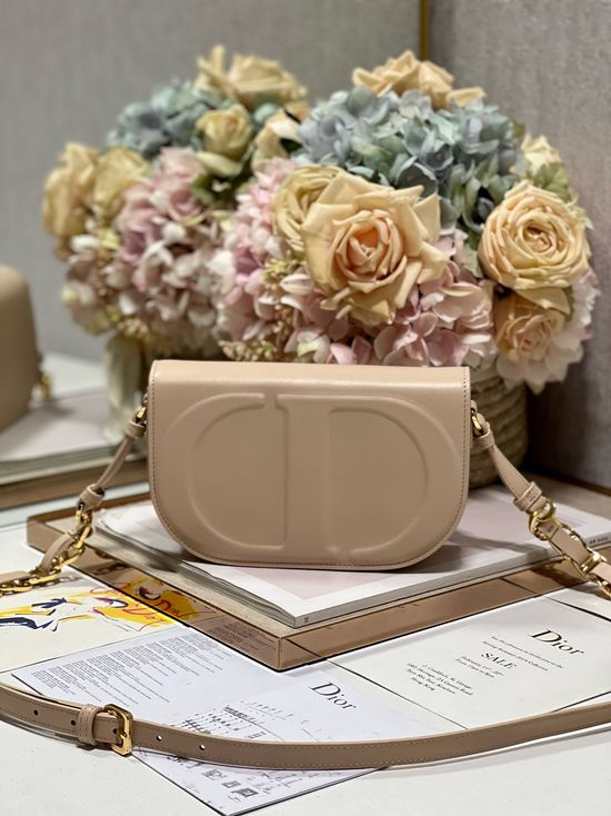Christian Dior CD SIGNATURE Sand Leather Handbag 9088