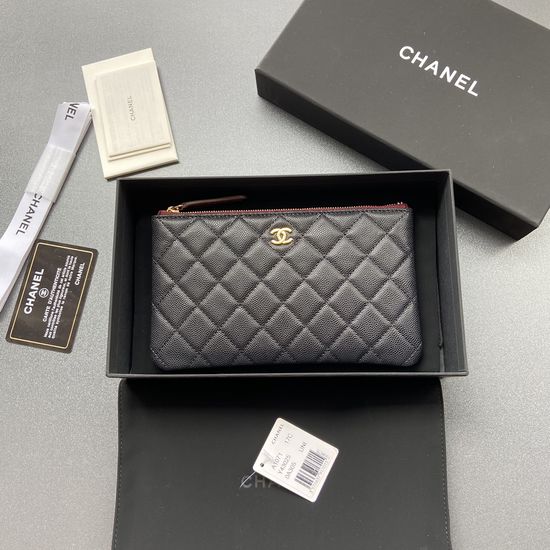 Chanel Grained Calfskin Long Wallet A1071
