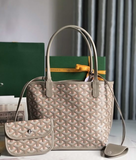 Goyard Mini Tote Bag Linen Cotton Leather 020660-1