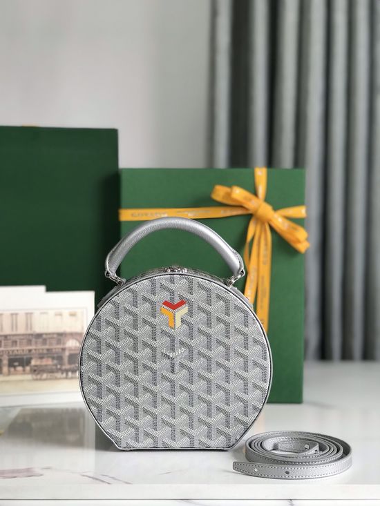 Goyard Alto Classic Hat Box with Wooden Frame 7956
