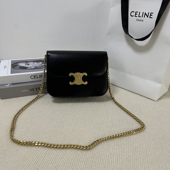 Celine College TRIOMPHE Chain Bag Quilted 113583