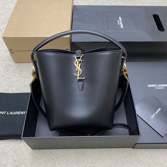 Yves Saint Laurent LE 5A7 Series Small Bucket Bag in Black with Gold Hardware 749036