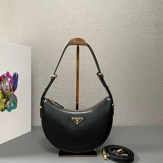 Prada Moon Handbag Curved Design Dual Strap 1BC194