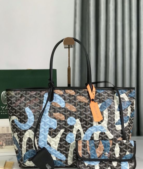 Goyard Saint Louis Camouflage Canvas Tote 020184
