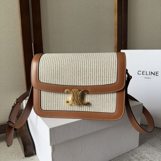 Celine Triomphe Canvas Printed Shoulder Bag 191242