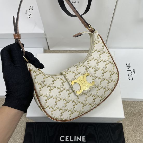 Celine AVA TRIOMPHE Printed Calfskin Handbag 114492