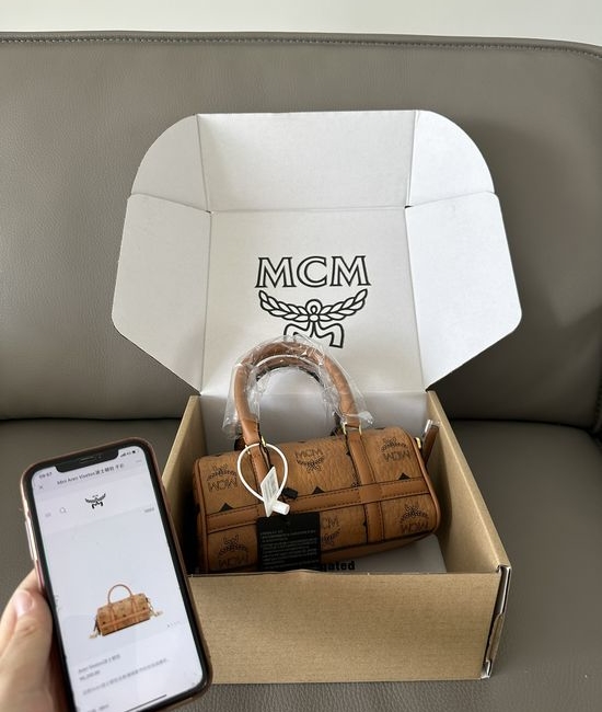 MCM Mini Boston Pillow Crossbody Bag 65027