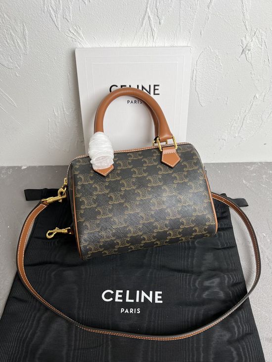 Celine Triomphe Canvas Boston Bag 113772