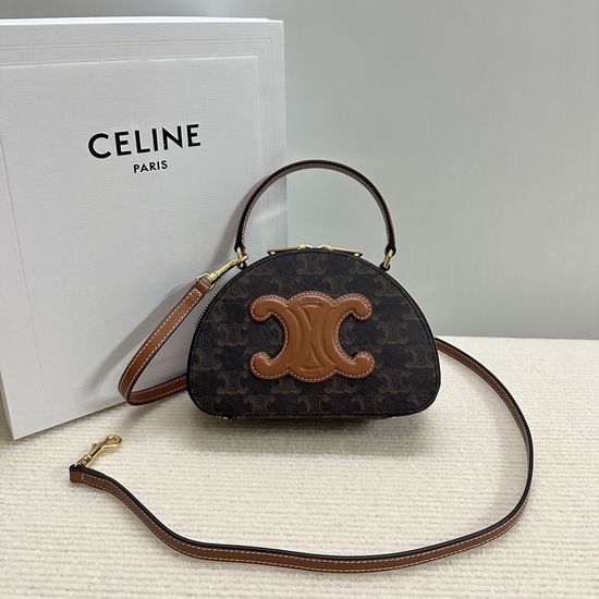 Celine Logo Printed Half-moon Mini Bag 10K642
