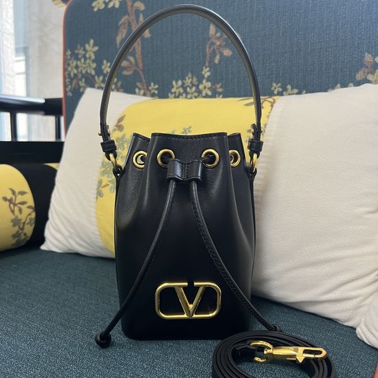 Valentino VLOGO SIGNATURE Lambskin Mini Bucket Bag 16126