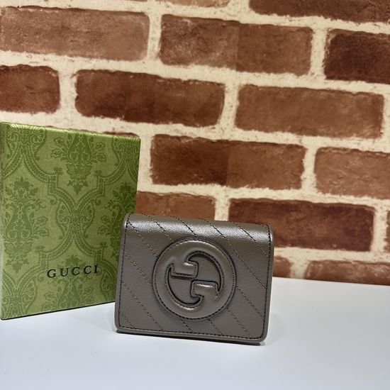 Gucci Original Leather Grey Small Cosmetic Bag 760317