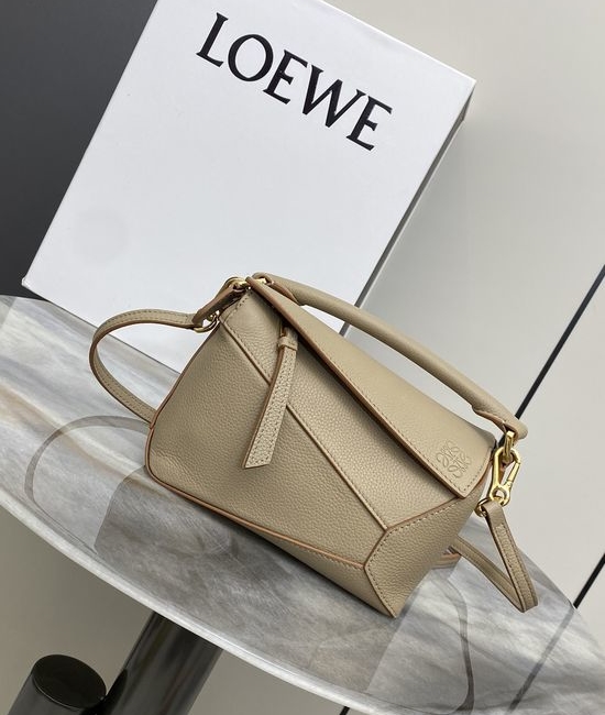 Loewe Puzzle Mini Leather Handbag 8003 Sand
