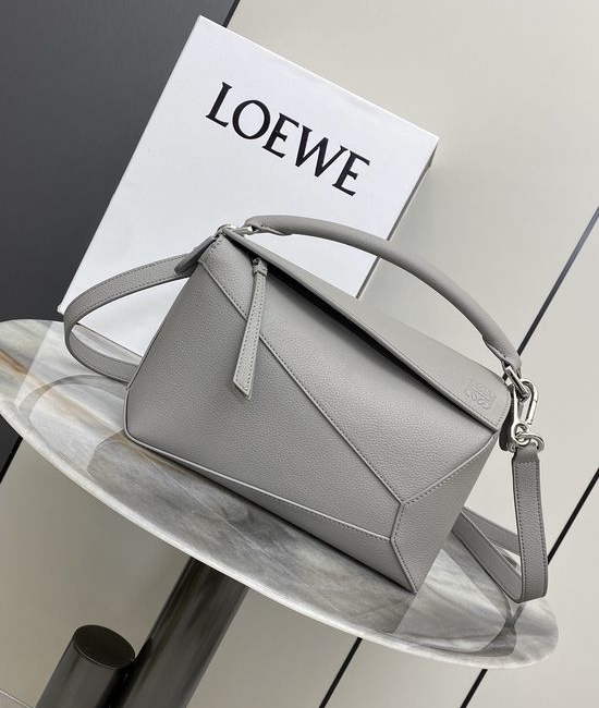 Loewe Puzzle Litchi Grain Leather Handbag 8010