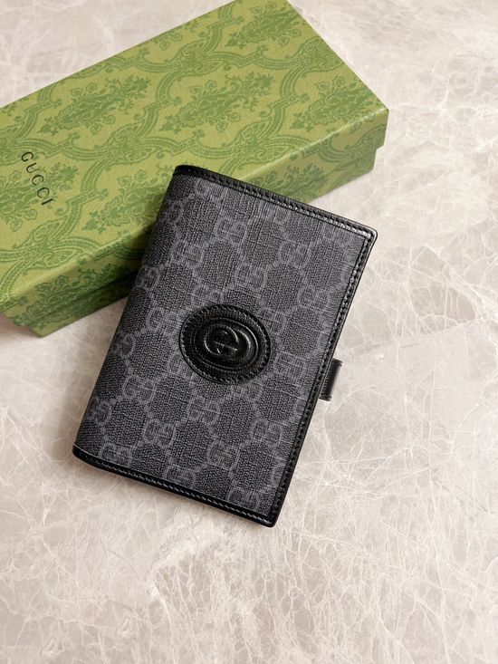 Gucci Passport Holder Black PVC 724562