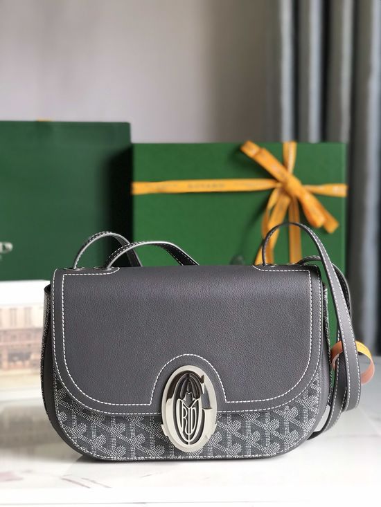 Goyard 233 Classic Canvas Leather Shoulder Bag 020213