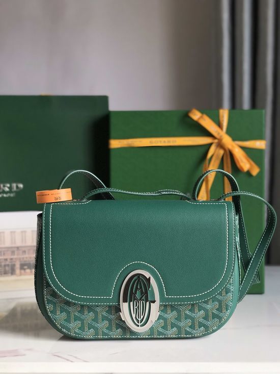 Goyard 233 Classic Canvas Leather Shoulder Bag 020213