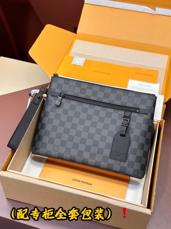 Louis Vuitton Takeoff Damier Infini Leather Handbag Black Grid N40504
