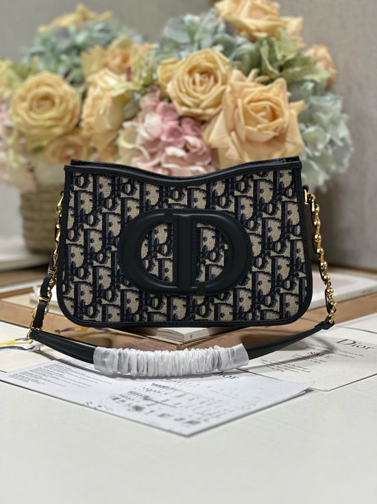 Christian Dior CD Signature Hobo Mini Chain Bag 8017
