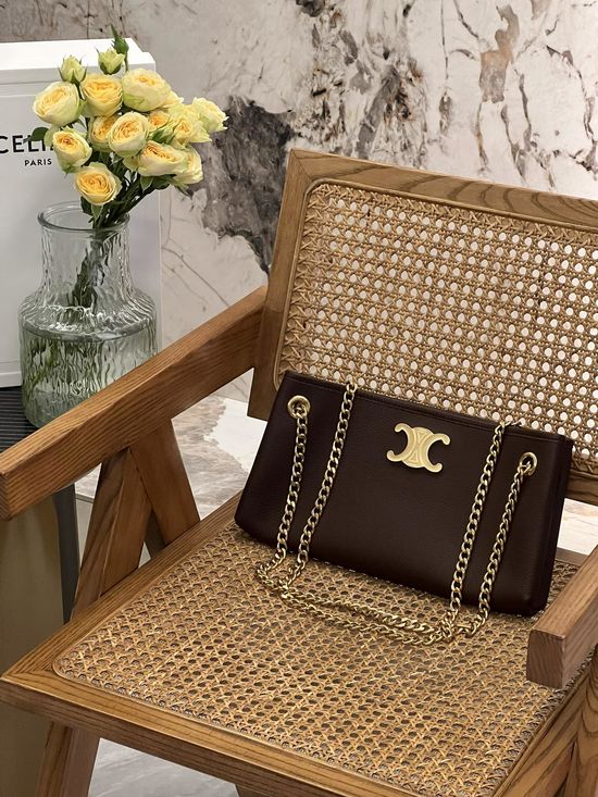 Celine Newspaper Chain Bag Double Chain Bag 114253