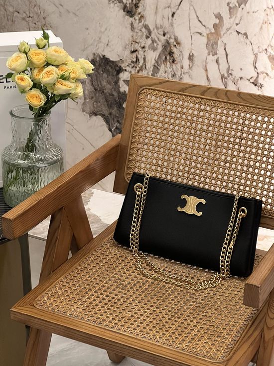 Celine Newspaper Chain Bag Double Chain Bag 114253
