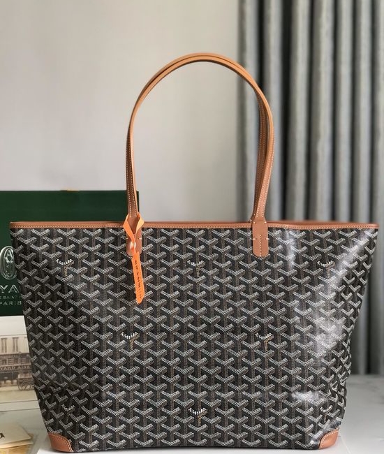 Goyard Zipper Tote Bag Double Linen Canvas 020186