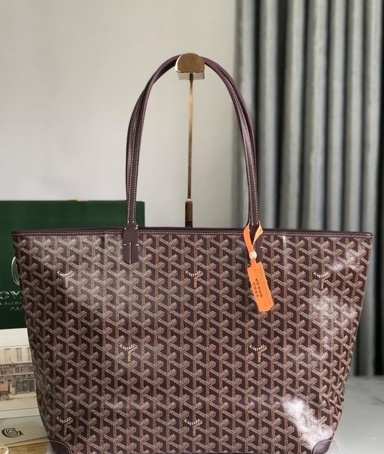 Goyard Zipper Tote Bag Double Linen Canvas 020186