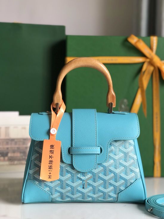 Goyard Sagon Mini Bag in Turquoise Blue 17066