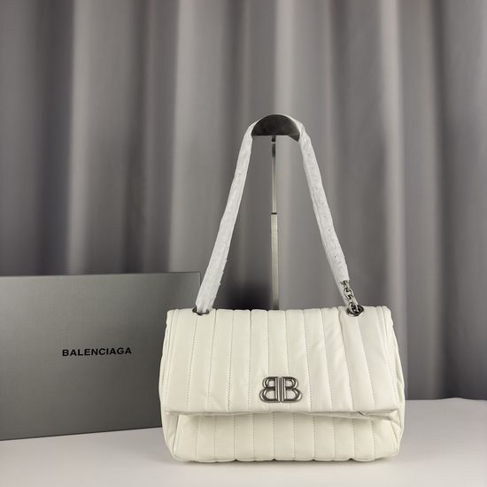 Balenciaga Monaco Chain Leather Shoulder Bag 765966
