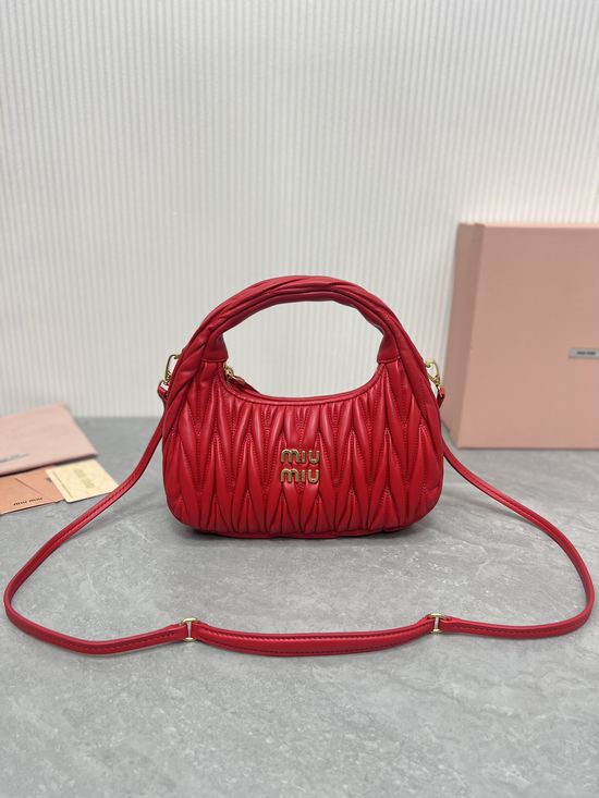 Miu Miu MiuWander Matelasse Stitch Leather Handbag 5BC125