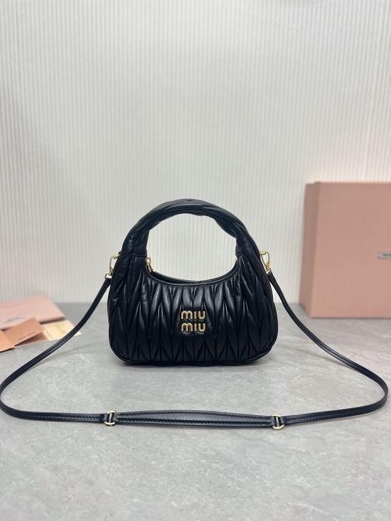 Miu Miu MiuWander Vintage Matelasse Leather Handbag 5BC125