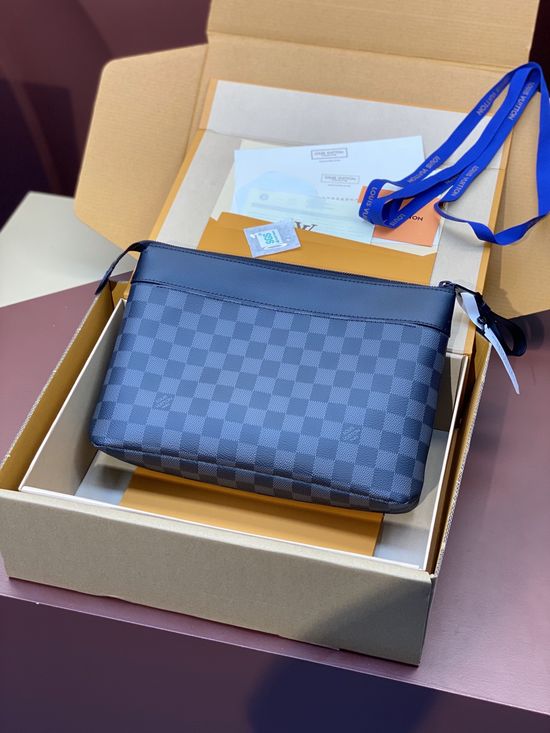 Louis Vuitton POCHETTE VOYAGE SOUPLE Coated Canvas Clutch M82545