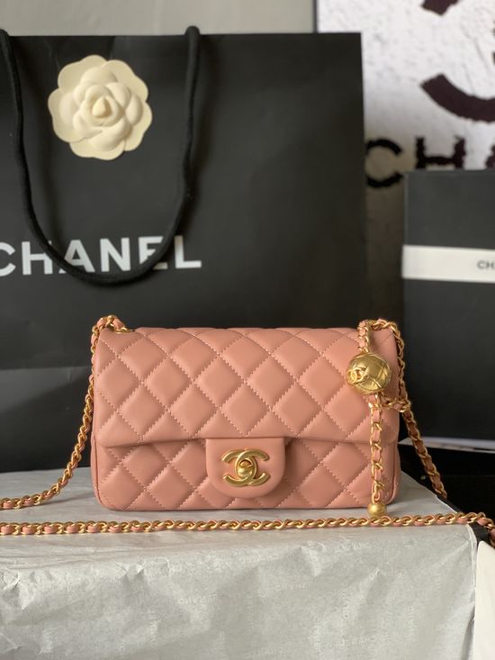 Chanel Classic Flap Gold Ball Adjustable Shoulder Bag AS1787
