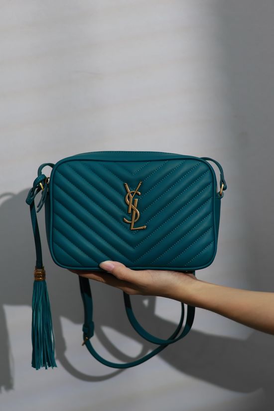 Yves Saint Laurent Lou Camera Bag Turquoise 520534-1
