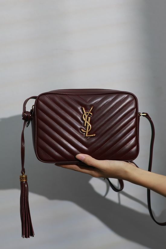 Yves Saint Laurent Lou Camera Bag Burgundy 520534-1