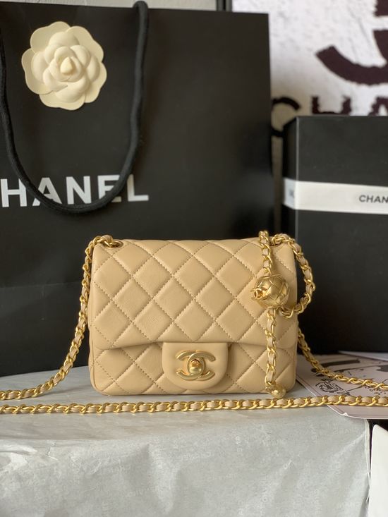 Chanel Classic Flap Gold Ball Adjustable Bag AS1786