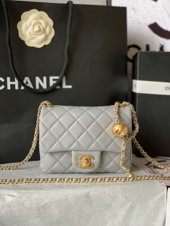 Chanel Classic Flap Gold Ball Adjustable Bag AS1786