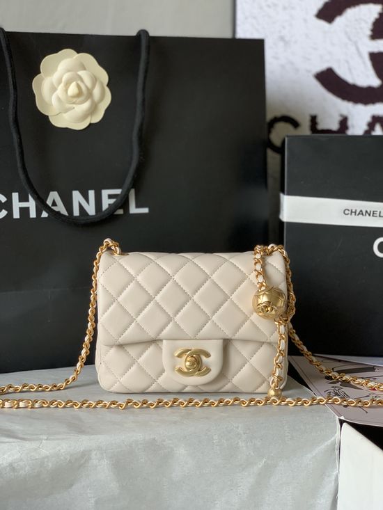 Chanel Classic Flap Gold Ball Adjustable Bag AS1786