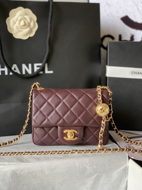 Chanel CF Gold Bead Adjustable Shoulder Bag AS1786