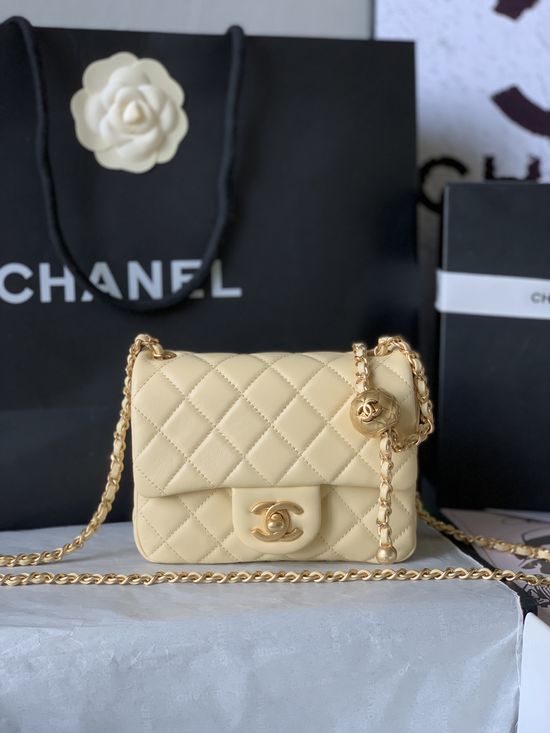 Chanel CF Gold Bead Adjustable Shoulder Bag AS1786