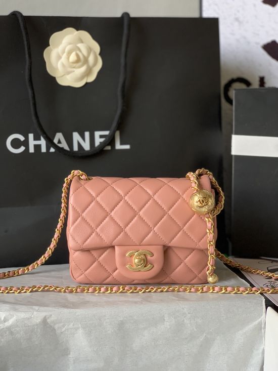Chanel Classic Flap Gold Ball Adjustable Shoulder Bag AS1786