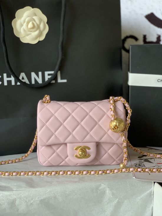 Chanel Classic Flap Gold Ball Handbag AS1786