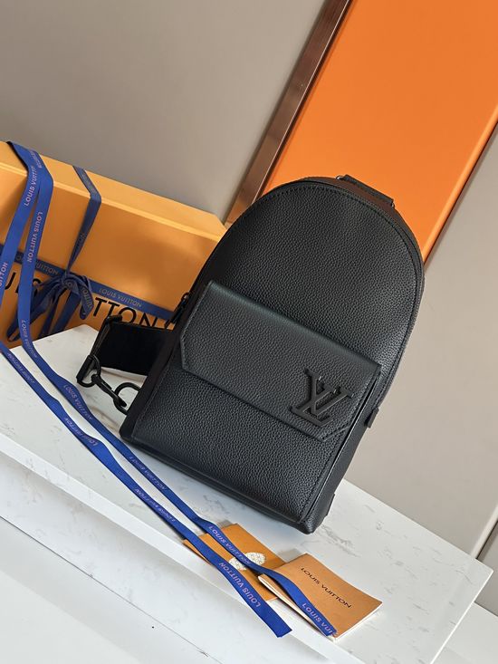 Louis Vuitton Pilot Slingback Leather Chest Bag M23736