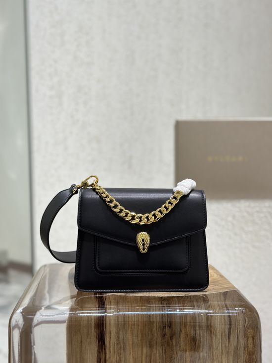 Bvlgari Serpenti Forever Blue Leather Crossbody Bag 290763