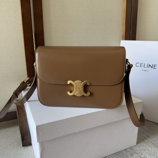 Celine Triomphe Retro Leather Shoulder Bag 187363